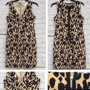 Michael Kors Animal Print Lined Sleeveless Dress Size 4 EUC